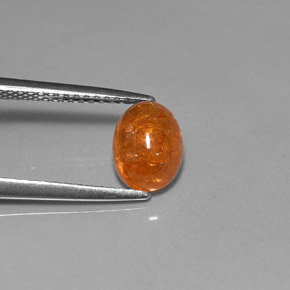 2,45 ctw natürlicher orangefarbener Spessartin, Transparent, Transparent / Lichtdurchlässig