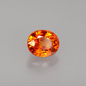 1,21 ctw natürlicher orangefarbener Spessartin, Oval Schliff, VS
