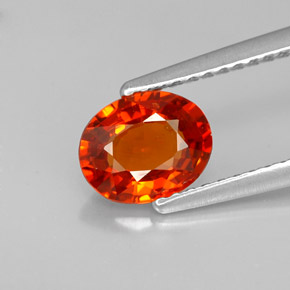 1,29 ctw natürlicher orangefarbener Spessartin, Oval Schliff, VVS-VS