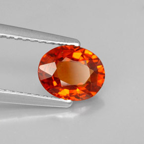 1,29 ctw natürlicher orangefarbener Spessartin, Oval Schliff, VVS-VS