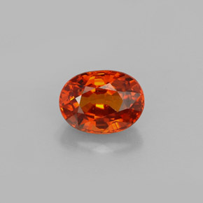 1,37 ctw natürlicher orangefarbener Spessartin, Oval Schliff, VVS-VS