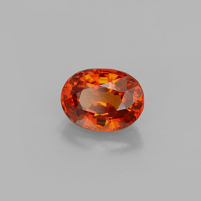 1,37 ctw natürlicher orangefarbener Spessartin, Oval Schliff, VVS-VS