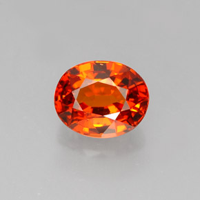 1,31 ctw natürlicher orangefarbener Spessartin, Oval Schliff, VVS-VS