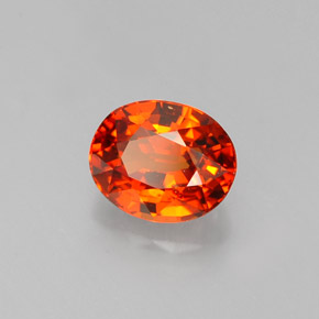 1,31 ctw natürlicher orangefarbener Spessartin, Oval Schliff, VVS-VS