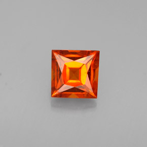 0,65 ctw natürlicher orangefarbener Spessartin, Quadrat, VS-SI