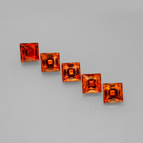  ct natürliche orangefarbener Spessartin-Edelsteine, Quadrat, VS