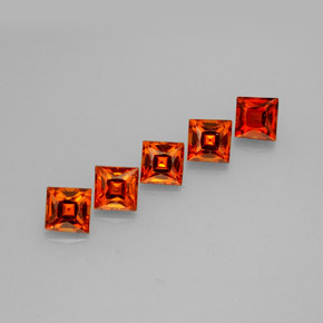  ct natürliche orangefarbener Spessartin-Edelsteine, Quadrat, VS