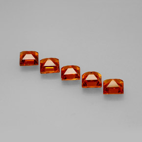  ct natürliche orangefarbener Spessartin-Edelsteine, Quadrat, VS