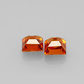  ct natürliche orangefarbener Spessartin-Edelsteine, Quadrat, VVS-VS