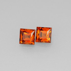  ct natürliche orangefarbener Spessartin-Edelsteine, Quadrat, VVS-VS