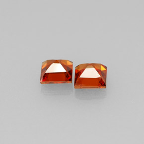  ct natürliche orangefarbener Spessartin-Edelsteine, Quadrat, VVS-VS