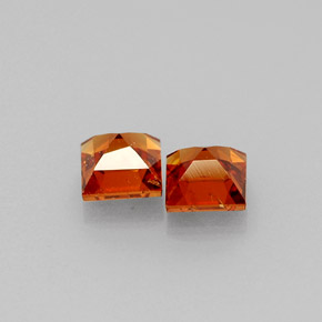  ct natürliche orangefarbener Spessartin-Edelsteine, Quadrat, VVS-VS