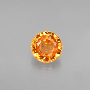 0,84 ctw natürlicher orangefarbener Spessartin, Rundschliff, VS