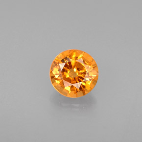 0,63 ctw natürlicher orangefarbener Spessartin, Rundschliff, VS-SI