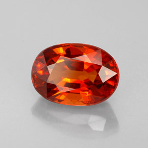1,70 ctw natürlicher orangefarbener Spessartin, Oval Schliff, VS