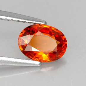 1,05 ctw natürlicher orangefarbener Spessartin, Oval Schliff, VS