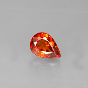 1,39 ctw natürlicher orangefarbener Spessartin, Birnenform, VS-SI