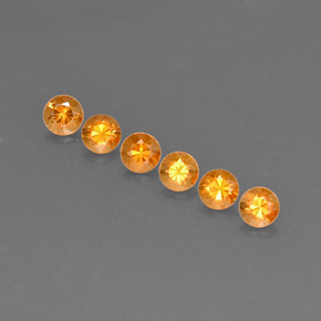  ct natürliche orangefarbener Spessartin-Edelsteine, Rundschliff, VVS-VS
