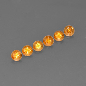 ct natürliche orangefarbener Spessartin-Edelsteine, Rundschliff, VVS-VS