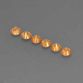  ct natürliche orangefarbener Spessartin-Edelsteine, Rundschliff, VVS-VS