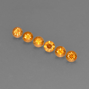  ct natürliche orangefarbener Spessartin-Edelsteine, Rundschliff, VVS-VS