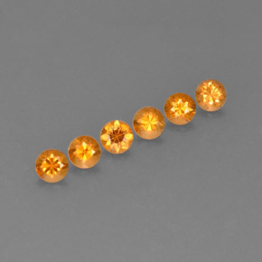  ct natürliche orangefarbener Spessartin-Edelsteine, Rundschliff, VVS-VS