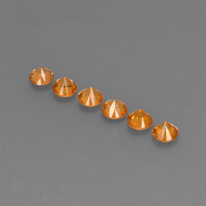  ct natürliche orangefarbener Spessartin-Edelsteine, Rundschliff, VVS-VS