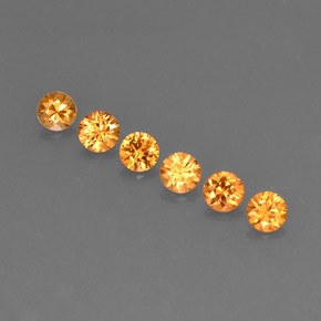  ct natürliche orangefarbener Spessartin-Edelsteine, Rundschliff, VVS-VS