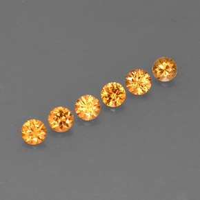  ct natürliche orangefarbener Spessartin-Edelsteine, Rundschliff, VVS-VS