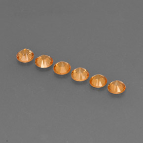  ct natürliche orangefarbener Spessartin-Edelsteine, Rundschliff, VVS-VS