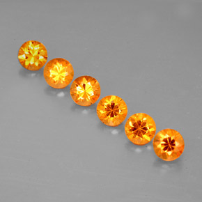  ct natürliche orangefarbener Spessartin-Edelsteine, Rundschliff, VVS-VS