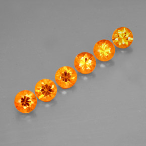  ct natürliche orangefarbener Spessartin-Edelsteine, Rundschliff, VVS-VS