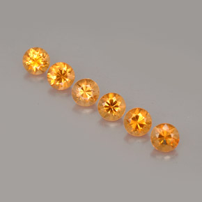  ct natürliche orangefarbener Spessartin-Edelsteine, Rundschliff, VVS-VS