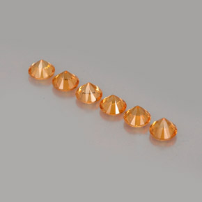  ct natürliche orangefarbener Spessartin-Edelsteine, Rundschliff, VVS-VS