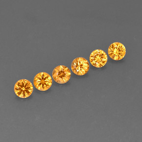  ct natürliche Orange Spessartit-Garn-Edelsteine, Rund Schliff, VVS-VS