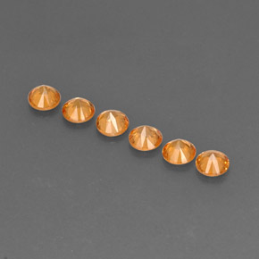  ct natürliche Orange Spessartit-Garn-Edelsteine, Rund Schliff, VVS-VS