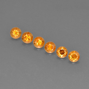  ct natürliche orangefarbener Spessartin-Edelsteine, Rundschliff, VVS-VS