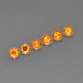  ct natürliche orangefarbener Spessartin-Edelsteine, Rundschliff, VVS-VS