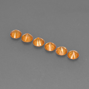  ct natürliche orangefarbener Spessartin-Edelsteine, Rundschliff, VVS-VS