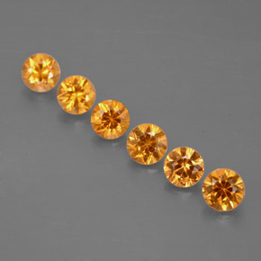  ct natürliche orangefarbener Spessartin-Edelsteine, Rundschliff, VVS-VS