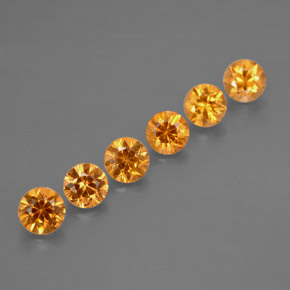  ct natürliche orangefarbener Spessartin-Edelsteine, Rundschliff, VVS-VS
