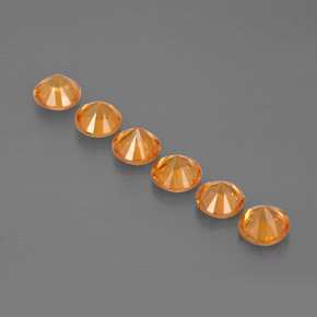  ct natürliche orangefarbener Spessartin-Edelsteine, Rundschliff, VVS-VS