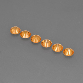  ct natürliche Orange Spessartit-Garn-Edelsteine, Rund Schliff, VVS-VS