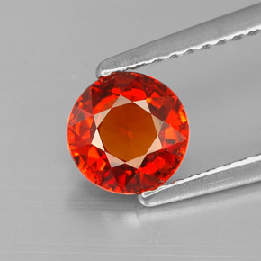 1,10 ctw natürlicher orangefarbener Spessartin, Rundschliff, VS