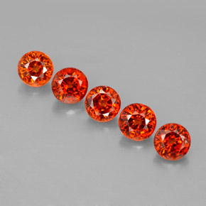  ct natürliche orangefarbener Spessartin-Edelsteine, Rundschliff, VVS-VS