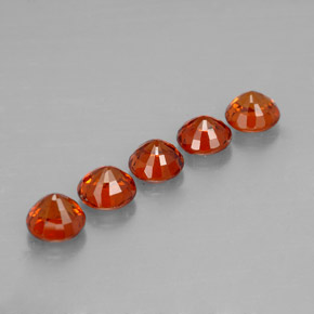  ct natürliche orangefarbener Spessartin-Edelsteine, Rundschliff, VVS-VS