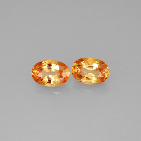  ct natürliche orangefarbener Spessartin-Edelsteine, Oval Schliff, VS