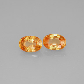  ct natürliche orangefarbener Spessartin-Edelsteine, Oval Schliff, VS
