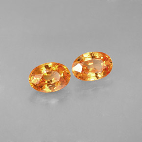  ct natürliche orangefarbener Spessartin-Edelsteine, Oval Schliff, VS