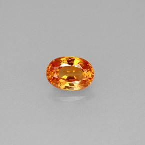 0,61 ctw natürlicher orangefarbener Spessartin, Oval Schliff, VS